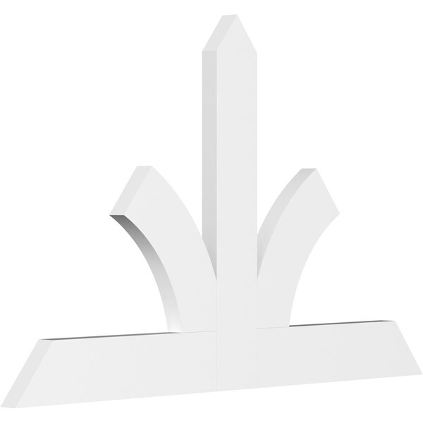 Ekena Millwork Richland Architectural Grade PVC Gable Bracket, 60"W x 37 1/2"H x 2"D x 6"F, 15/12 Pitch GBP060X38X0206RIC00 - main